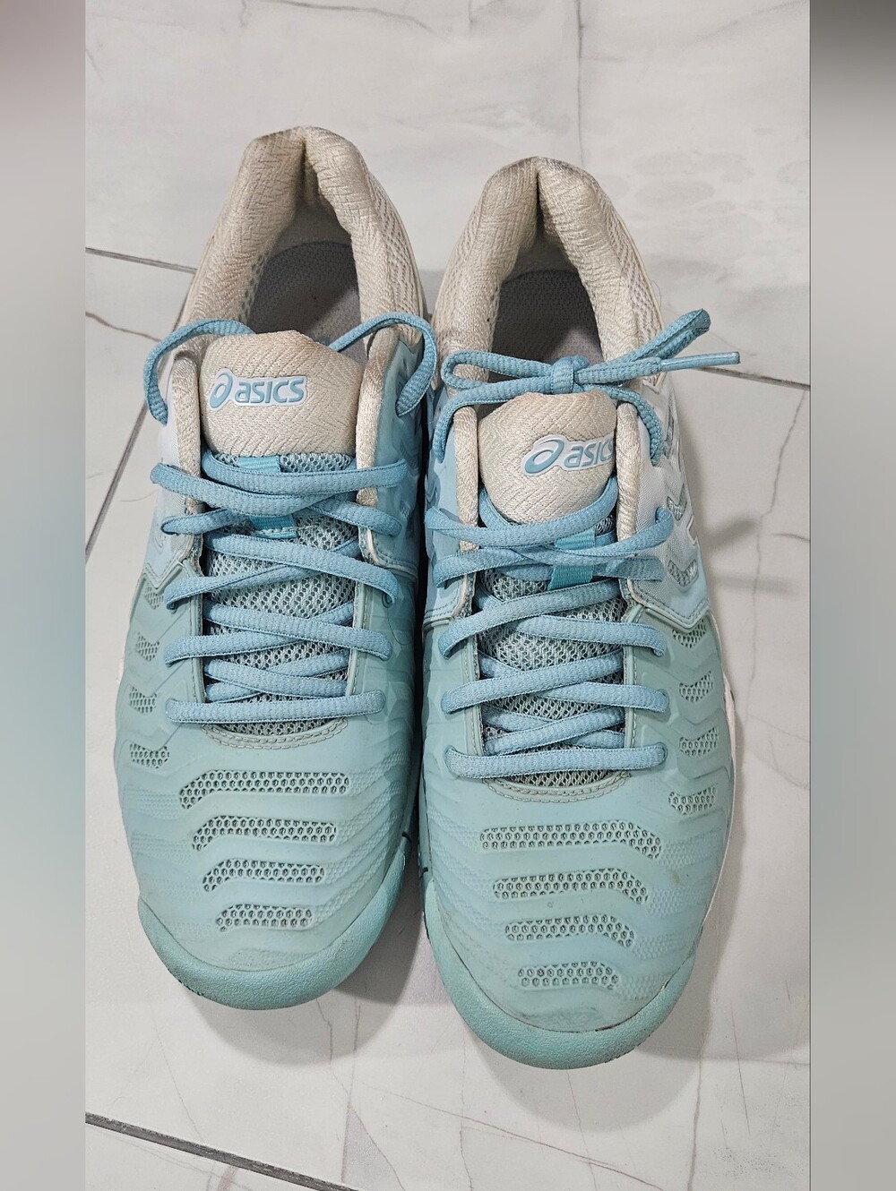 ASICS Women's Seafoam Blue Athletic Sneakers